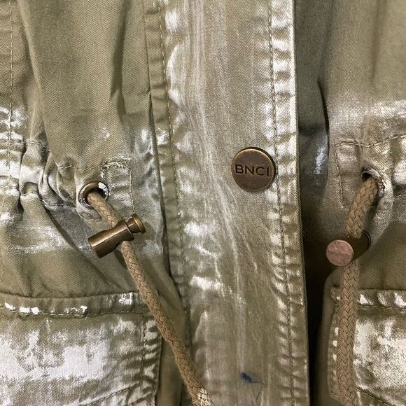 Anthropologie Army Green Chore Barn Jacket Funnel Neck Oversized Size X-Small - Picture 8 of 15